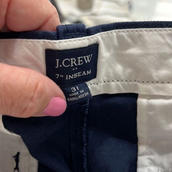 J. Crew Factory navy Blue 7" Flex chino shorts size 31 NWOT - Picture 6 of 8